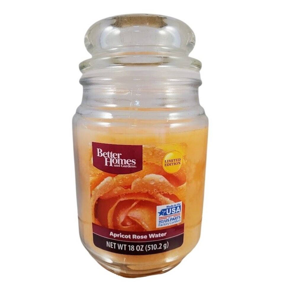 Better Homes & Gardens Apricot Rose Water 18oz Candle Limited Edition Jar Candle